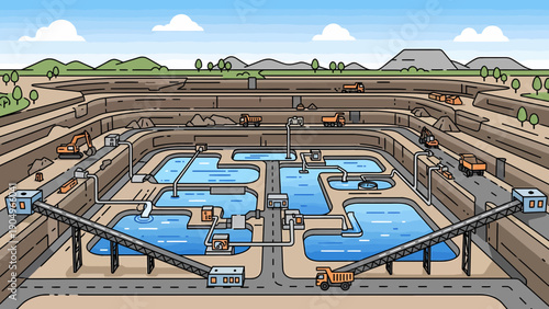 Innovative Water Treatment Facility with Advanced Filtration System.