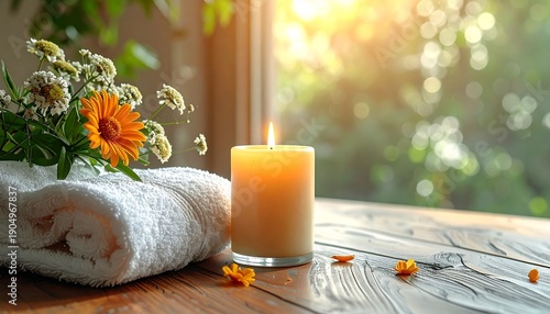 Wallpaper Mural Candle bloom spa Torontodigital.ca