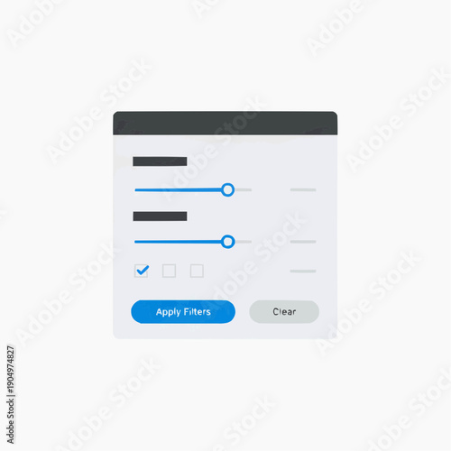 Web Interface Data Filter Modal