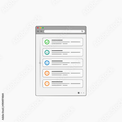 System Notifications Dashboard UI Illustration