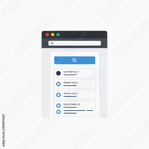 Search Engine Results Page Interface Illustration