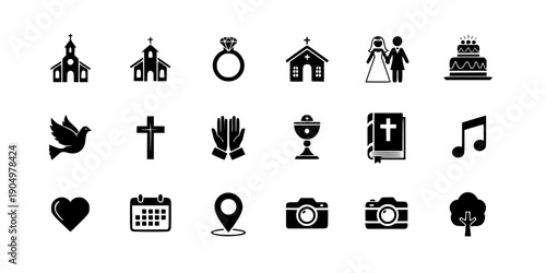 Modern Architecture Church Wedding Venue Silhouette