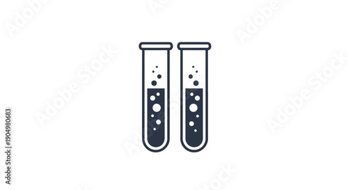 Laboratory test tubes filled with liquid and bubbles, science experiment, lab equipment, research, chemistry