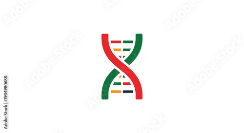 DNA double helix structure illustration showcasing genetics and biotechnology concepts in a simple graphic representation