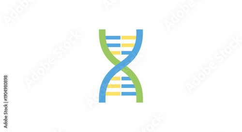 DNA double helix structure illustration showcasing genetic material in a twisted molecular model