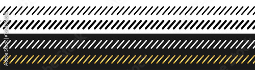 Seamless diagonal line stripe border pattern abstract decorative vector design on transparent background