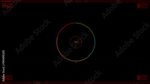 Wallpaper Mural Hud interface animation design for video creators and websites showing circular progress elements and control options Torontodigital.ca