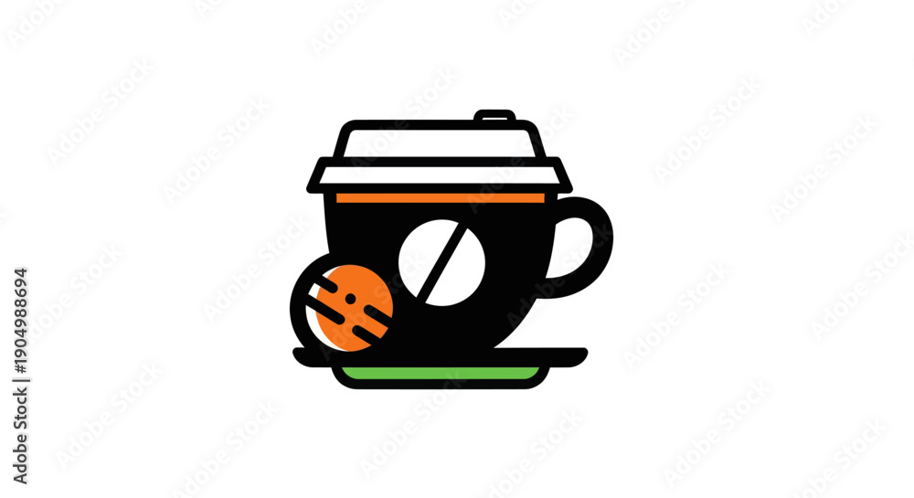 Fototapeta premium Coffee cup icon design