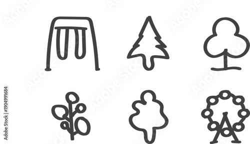 vector illustration of a set of symbols A green energy farm with solar panels and wind tur EPS FILE