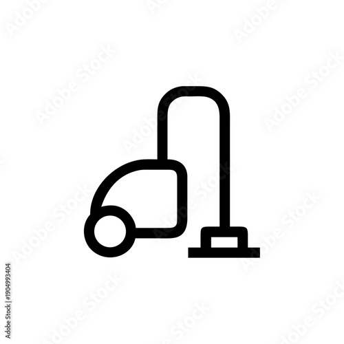 Vector illustration of a red vacuum cleaner isolated on a white background for home cleaning and housework use