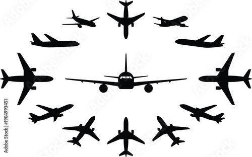 Diverse People Profile Silhouettes Featuring Natural Afro Hair, Curly Textures, Braids, and Modern Hairstyles for Beauty, Inclusion, and Social Design