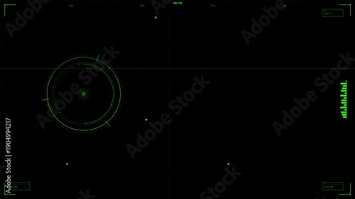 Wallpaper Mural Hud interface animation designed for video creators and websites featuring green graphics on a black background for dynamic visual content Torontodigital.ca