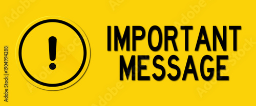 Important Message Pop Up Message Banner Vector