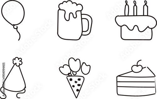 Food courts icons set. Outline set of food courts vector icons for web design isolated on white background vector eps file