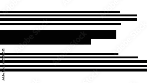 black bars covering text on a white background symbolizing redacted confidential information data privacy censorship and secure content