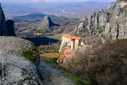Meteora is a rocky region w...