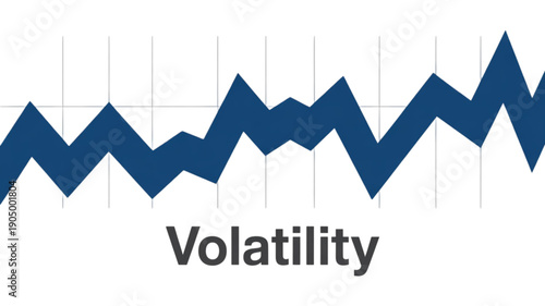 Blue graph line showing market volatility isolated on transparent background.