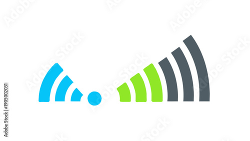 wifi signal strength indicators displaying strong and weak network connectivity ideal for digital communication and technology concept designs