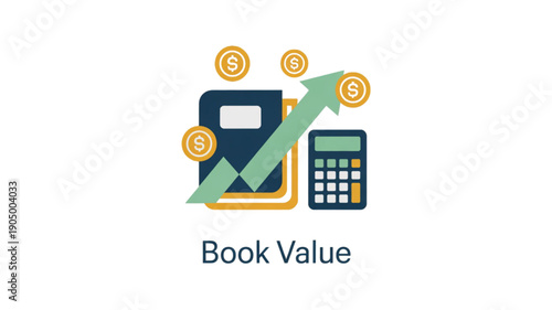 Calculator with growing money concept isolated on transparent background.