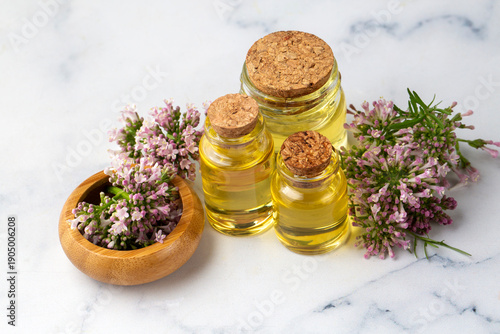 Essential oil in bottle wit...