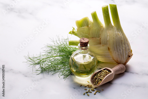 A bottle of fennel essentia...