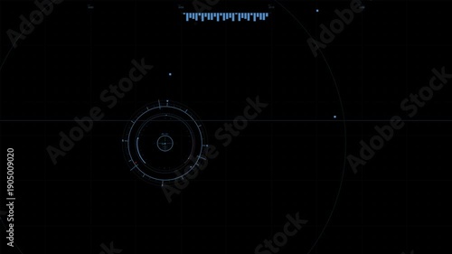 Wallpaper Mural Hud animation displays data and visuals in a sci-fi style for tracking locations and movement in real time at night Torontodigital.ca