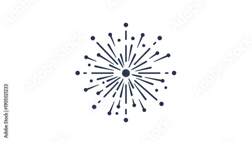 Black and white starburst design element.