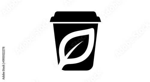 Eco friendly coffee cup icon