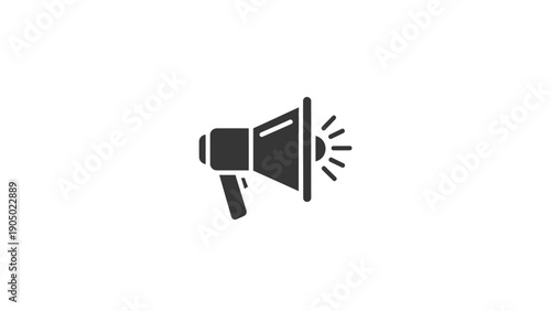Canvastavla Black megaphone icon with handle.