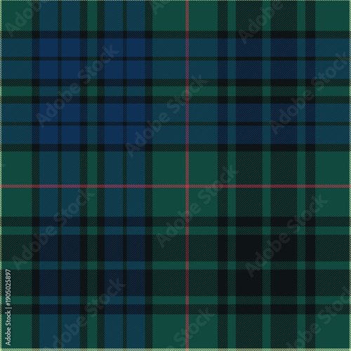 Dark Green Plaid Seamless vector pattern masculine green blue backdrop fabric print background