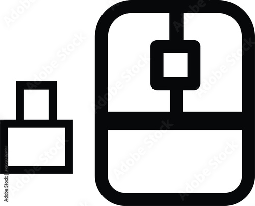 Mouse and Pen Drive icon