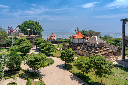 Valokuva Madagascar, garden and buildings of the former Queen's palace, in Antananarivo,