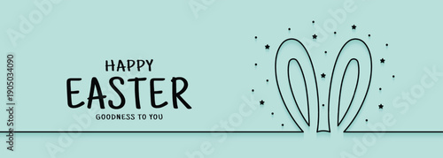 Vector Happy Easter Day Banner Design Background