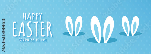 Vector Happy Easter Day Banner Design Background