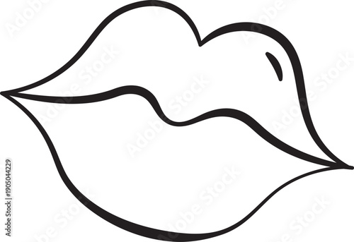 Lips Kiss Doodle