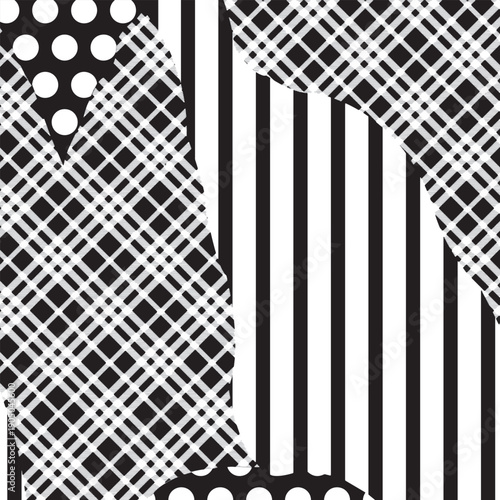 abstract floral and plaid seamless pattern vector suitable for textile and fabric purpose