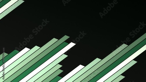 Green And White Diagonal Stripes Motion Background With Dark Textured Overlay