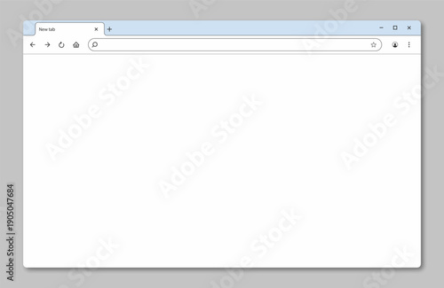 Mock-up blank browser window for your design isolated transparent background. Vector 10 eps.