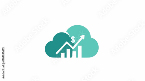 Green Cloud with Financial Growth Graph.