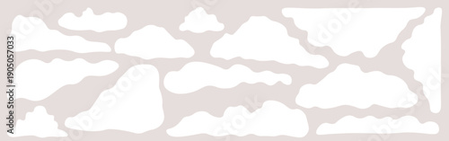 simple snowdrift set in doodle style in vector. Elements for decoration design background backdrop wallpaper banner