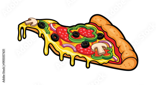 A slice of pizza with pepperoni toppings on a crust.