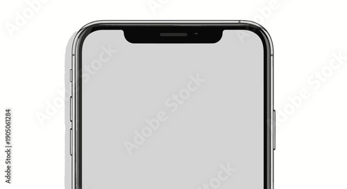 Smartphone with Blank Screen and Modern Design.