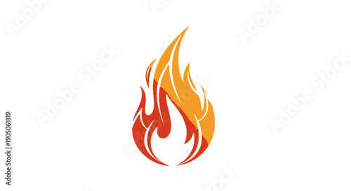 Stylized flame icon with orange and red colors representing fire and heat.