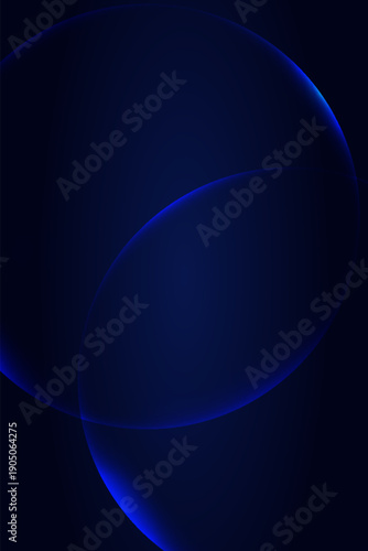 Minimal style dark blue circle center bubble decoration background. Vector creative design.