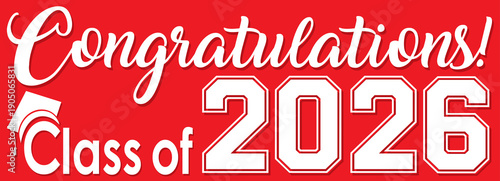 Cuadro en lienzo Red congratulations 2026