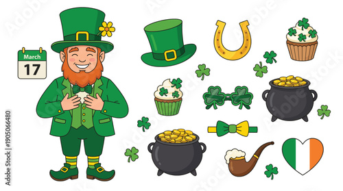 St Patricks Day Leprechaun and Lucky Charms Collection