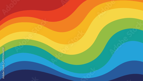 Abstract rainbow waves pattern background.