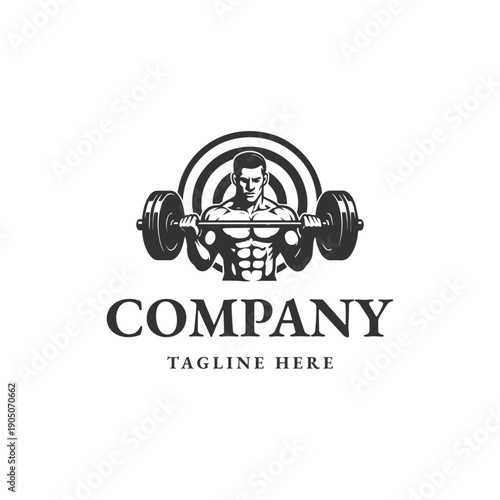 Fitness man logo concept