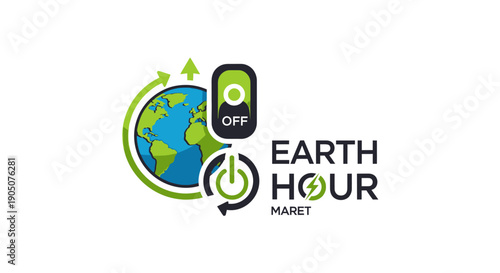 Earth Hour Logo with Globe and Switch.