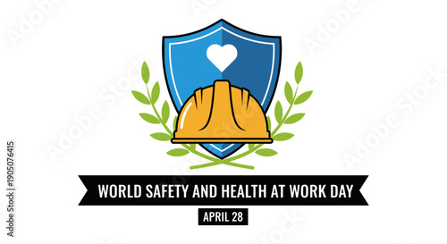 Safety Hard Hat Shield with Heart Symbol.